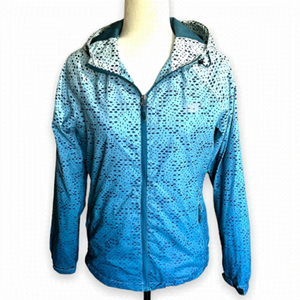 New Balance Mesh Lined Hooded Windbreaker Jacket Ombré Printed Women’s Size S